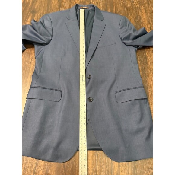 Peter Millar Mens 44T 100% Wool 2-Button Blazer Sport Coat Navy Worsted wool - Picture 4 of 9